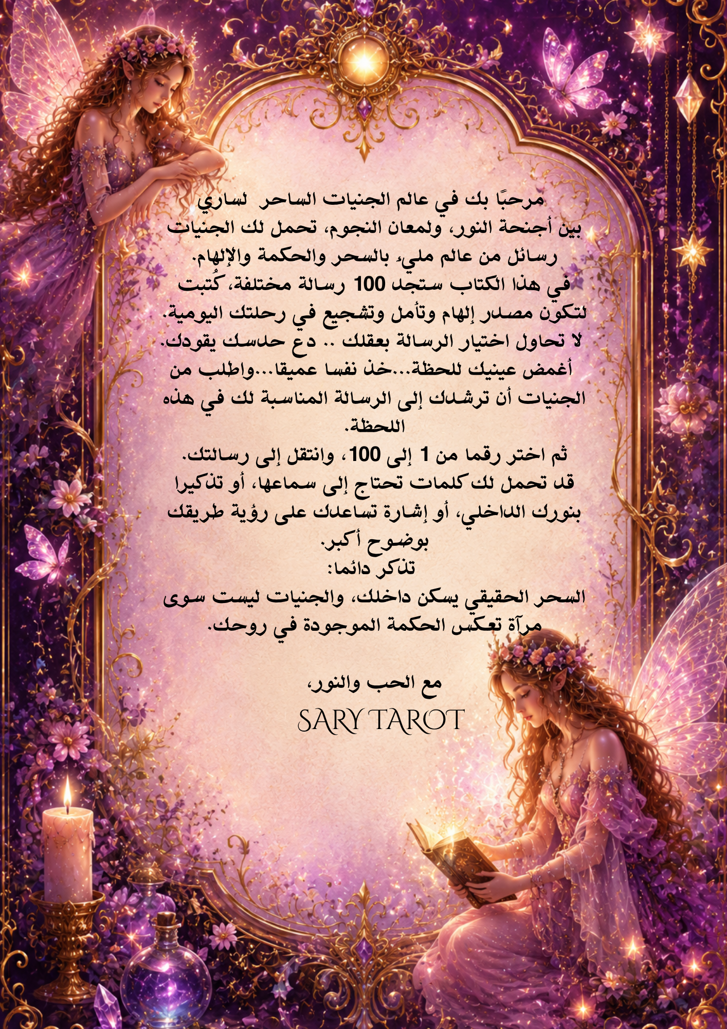 باقة رسائل الجنيات - 100 رسالة من النور والحكمة والإلهام