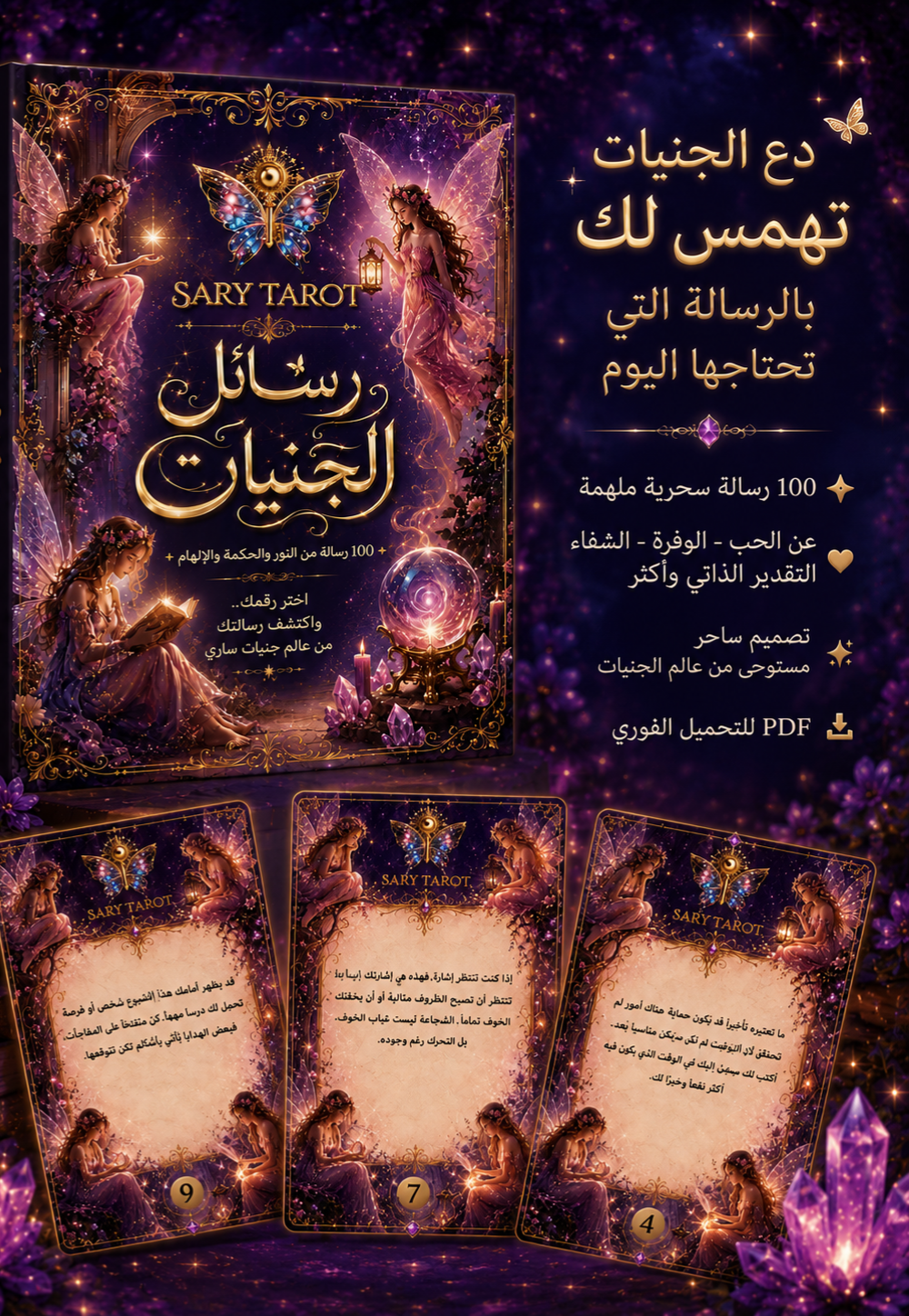 باقة رسائل الجنيات - 100 رسالة من النور والحكمة والإلهام